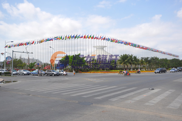 海南三亚市美丽之冠国际会议中心旗杆