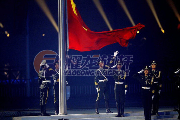 广州亚运会开幕升旗仪式旗杆