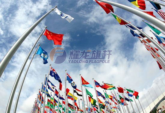 第14届国际泳联世界锦标赛举行升旗仪式旗杆