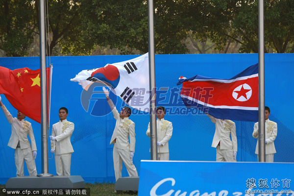 广州亚运会竖式颁奖旗杆